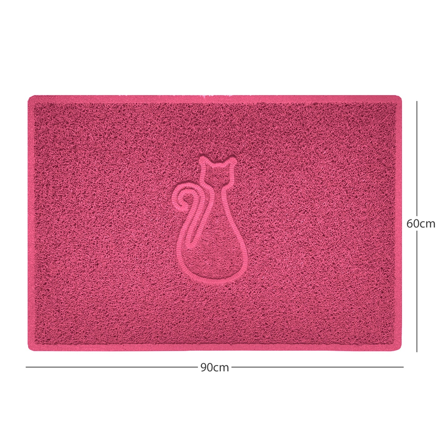 "Cat" Embossed Loofah Textured Spaghetti Door Mat