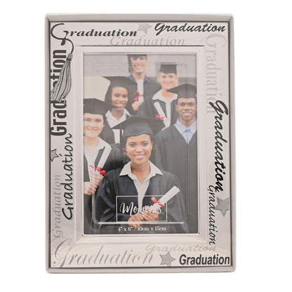 Photo Frame Alumin. Satin/Black "Graduation" 4x6 *(48/72)*