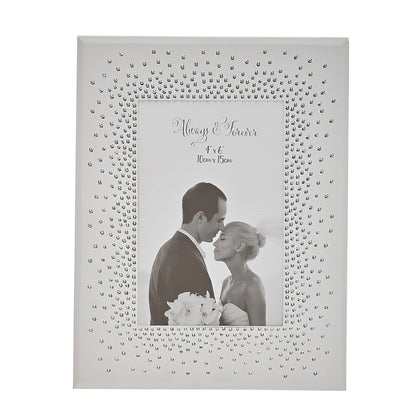 Wedding Mirror Frame Starburst Crystals - 4" x 6"