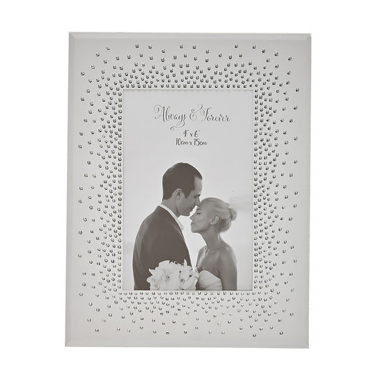 Wedding Mirror Frame Starburst Crystals - 4" x 6"