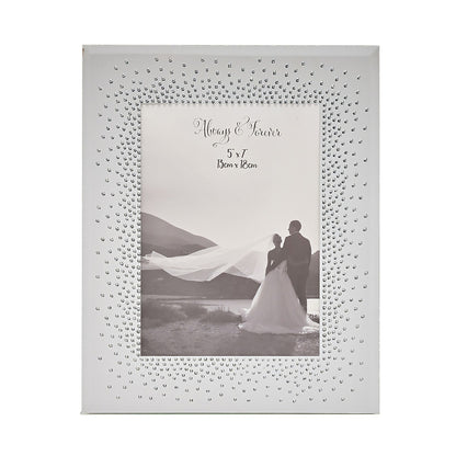 Wedding Mirror Frame Starburst Crystals - 5" x 7"