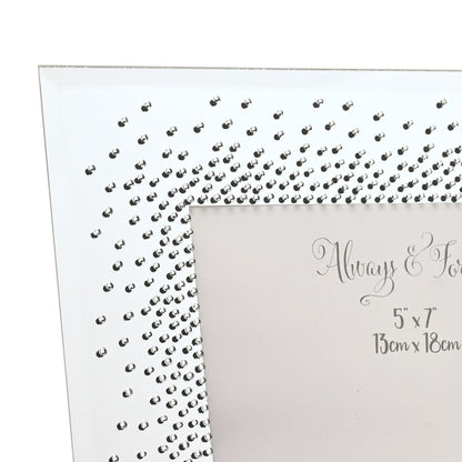 Wedding Mirror Frame Starburst Crystals - 5" x 7"