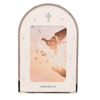 Faith & Hope Arch Frame 4'' x 6'' - Godparents