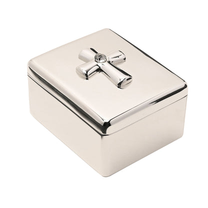Faith & Hope Keepsake Box Silver Cross
