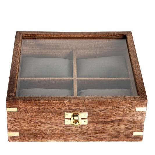 Harvey Makin Wooden Watch Box Holds 4 Watches