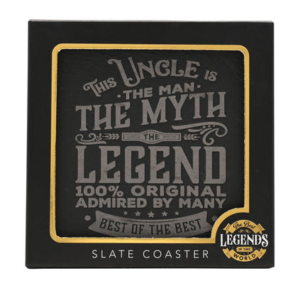 Harvey Makin Legend Slate Coaster - Uncle