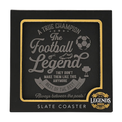 Harvey Makin Legend Slate Coaster - Football