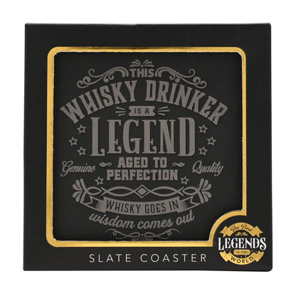 Harvey Makin Legend Slate Coaster - Drinker
