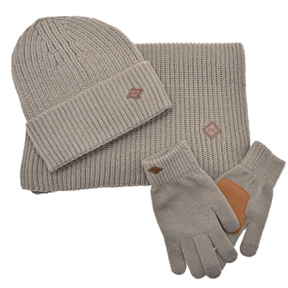 Harvey Makin Layers Hat, Gloves and Scarf Gift Set - Grey