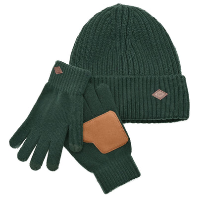 Harvey Makin Layers Hat and Gloves Gift Set - Green