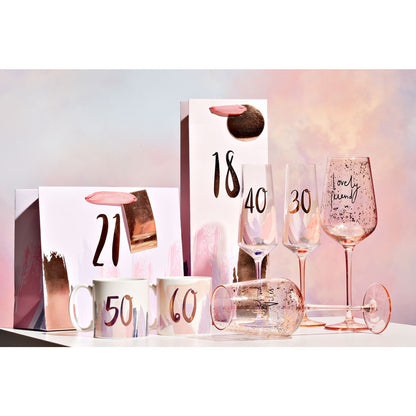 Luxe Brushstroke Birthday Flute 50