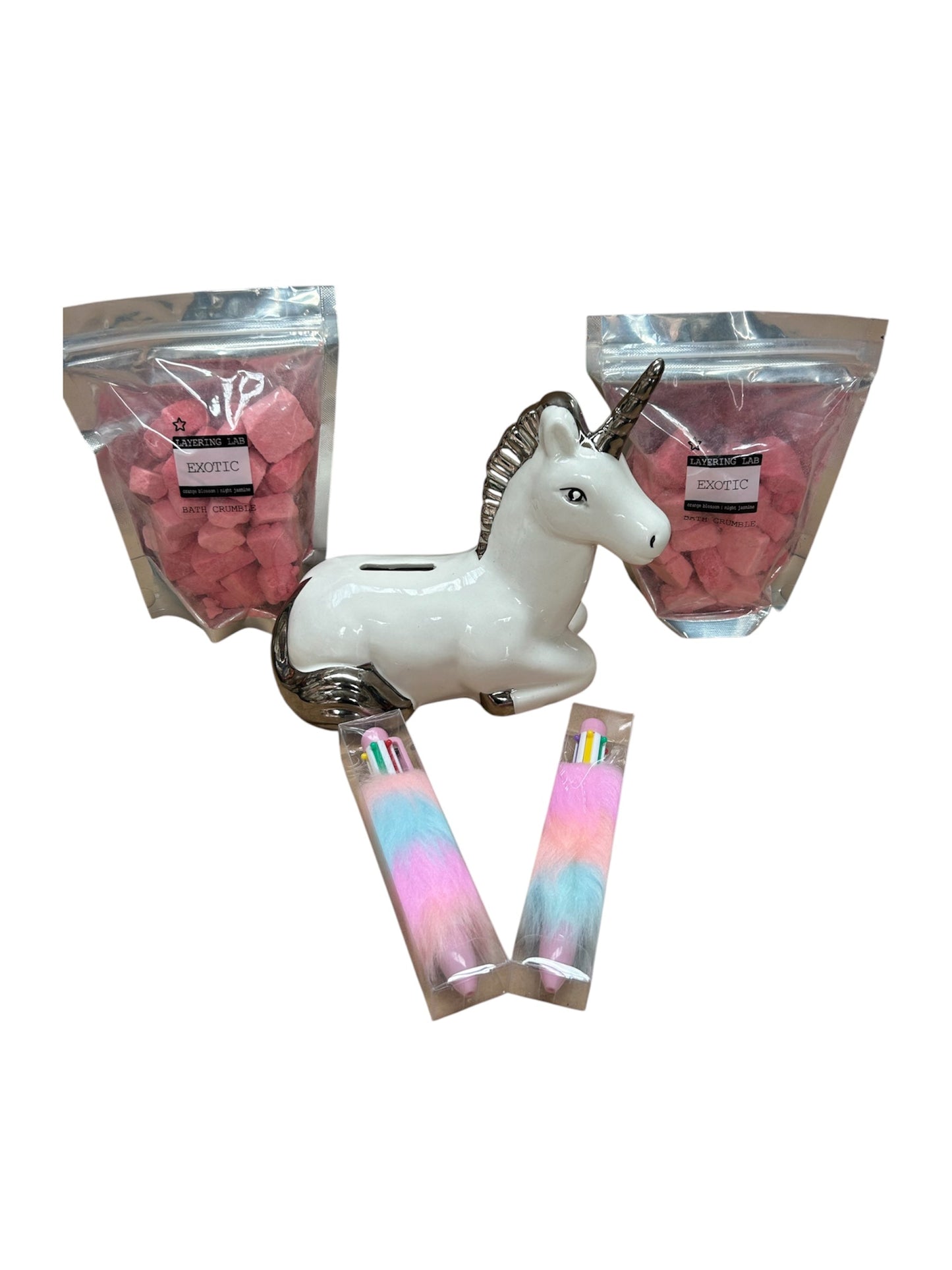 Kids Silver Plated Unicorn Money Box Gift Set