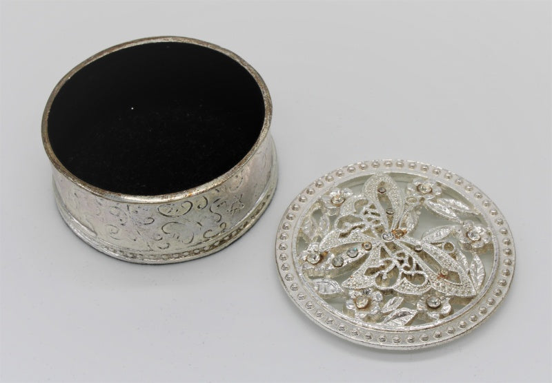 Leonardo Collection Silverplated Butterfly Design Trinket Keepsake Box