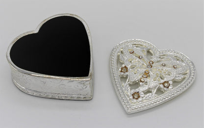 Leonardo Collection Silverplated Butterfly Design Trinket Keepsake Box