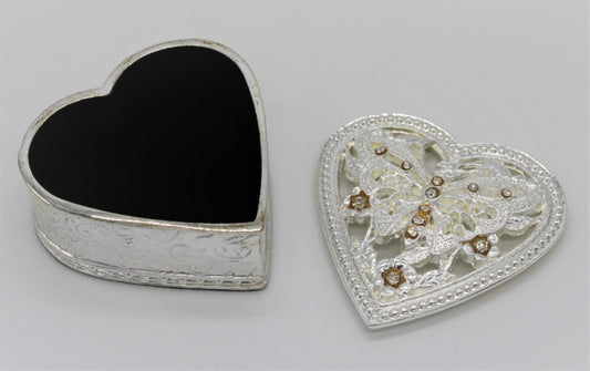 Leonardo Collection Silverplated Butterfly Design Trinket Keepsake Box