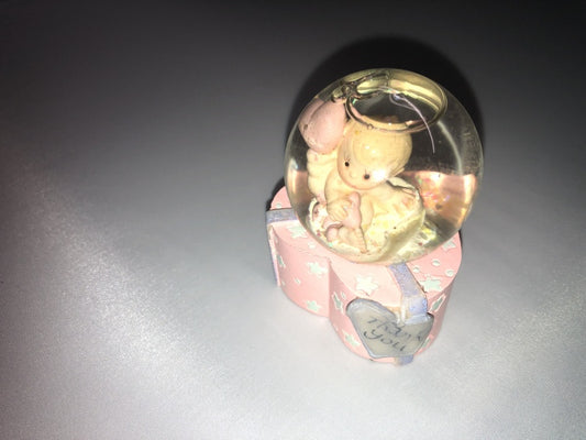 Pretty Parcel Baby Glitter Ball on Heart Base
