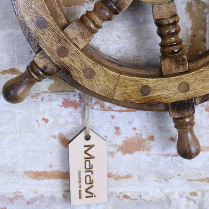 Naav Wooden Ships Wheel Natural Colour