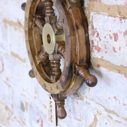 Naav Wooden Ships Wheel Natural Colour