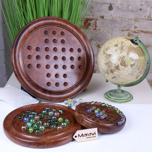 Jajur Wooden Solitaire Game