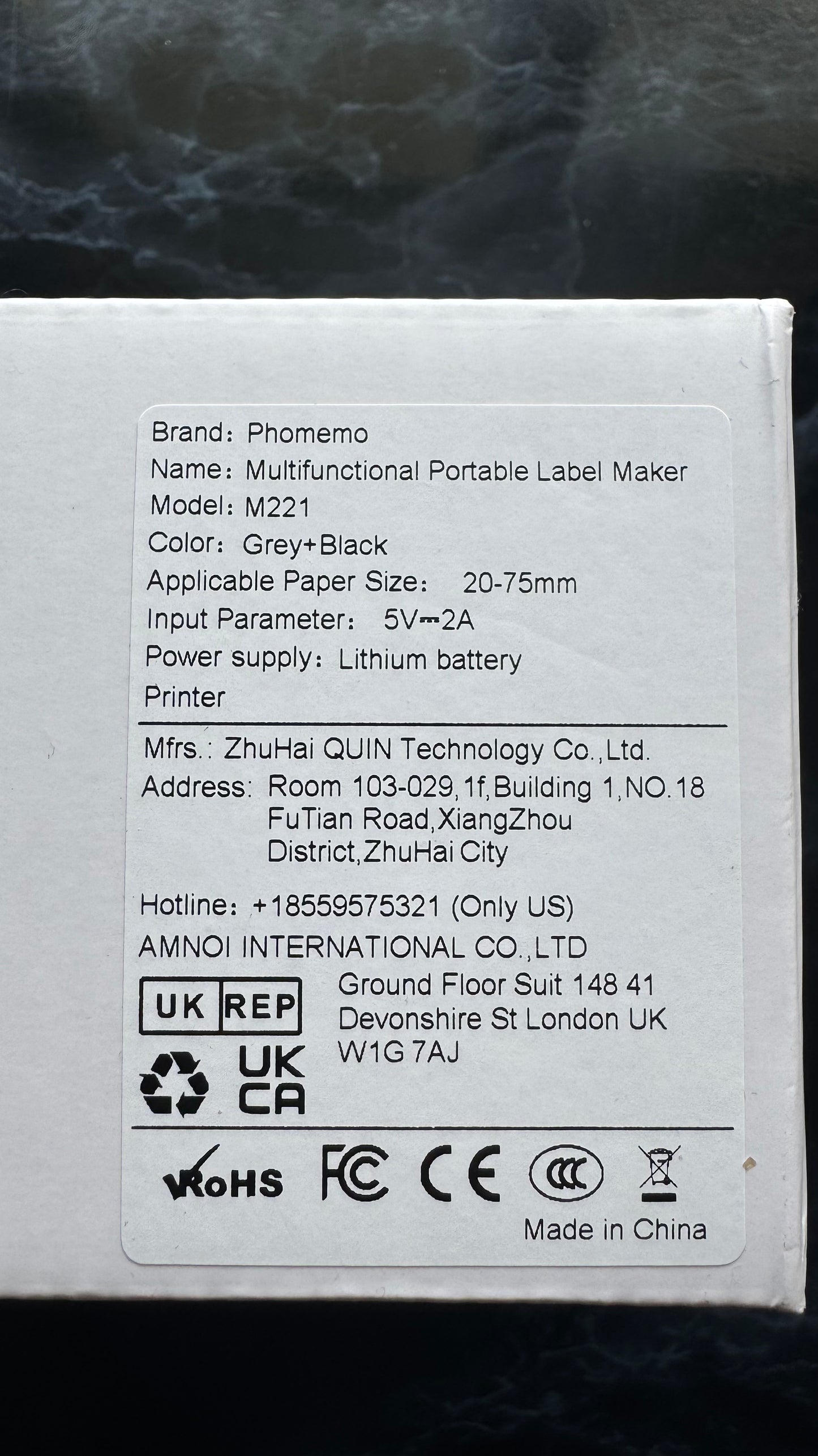 Phomemo M221 Mini Label Printer