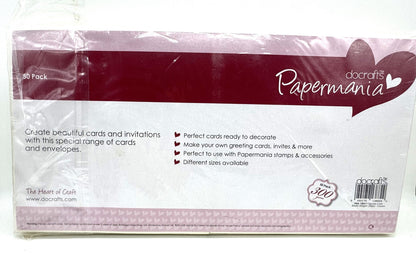 Card Making ~ Square Blank Cards and Envelopes: Pack of 50 - Cream