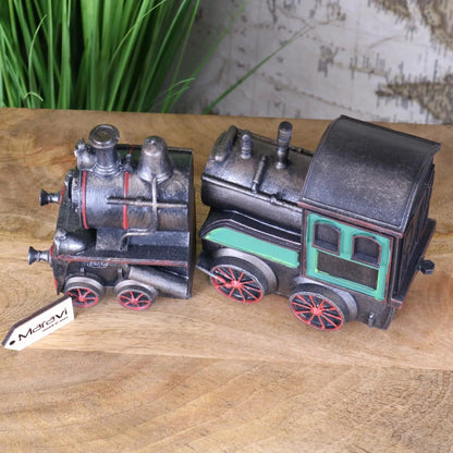 Mahun Steam Model Train Bookends