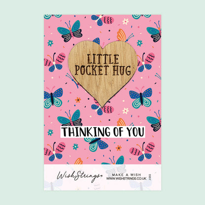WishStrings Pocket Hug – Thinking of You Butterfly Gift | Comforting Hug Token | Letterbox Keepsake | Sympathy, Support & Friendship Gift