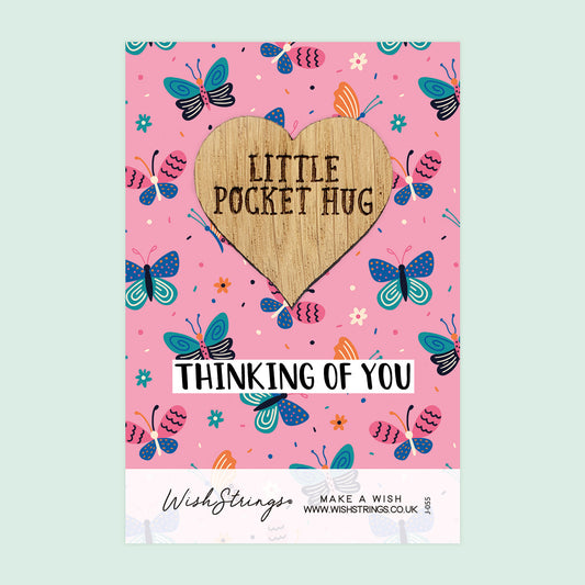 WishStrings Pocket Hug – Thinking of You Butterfly Gift | Comforting Hug Token | Letterbox Keepsake | Sympathy, Support & Friendship Gift