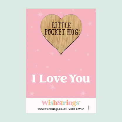 Pocket Hug - I Love You | Thoughtful Gift for Couples, Family & Someone Special | Keepsake Token for Sending Hugs & Expressing Love