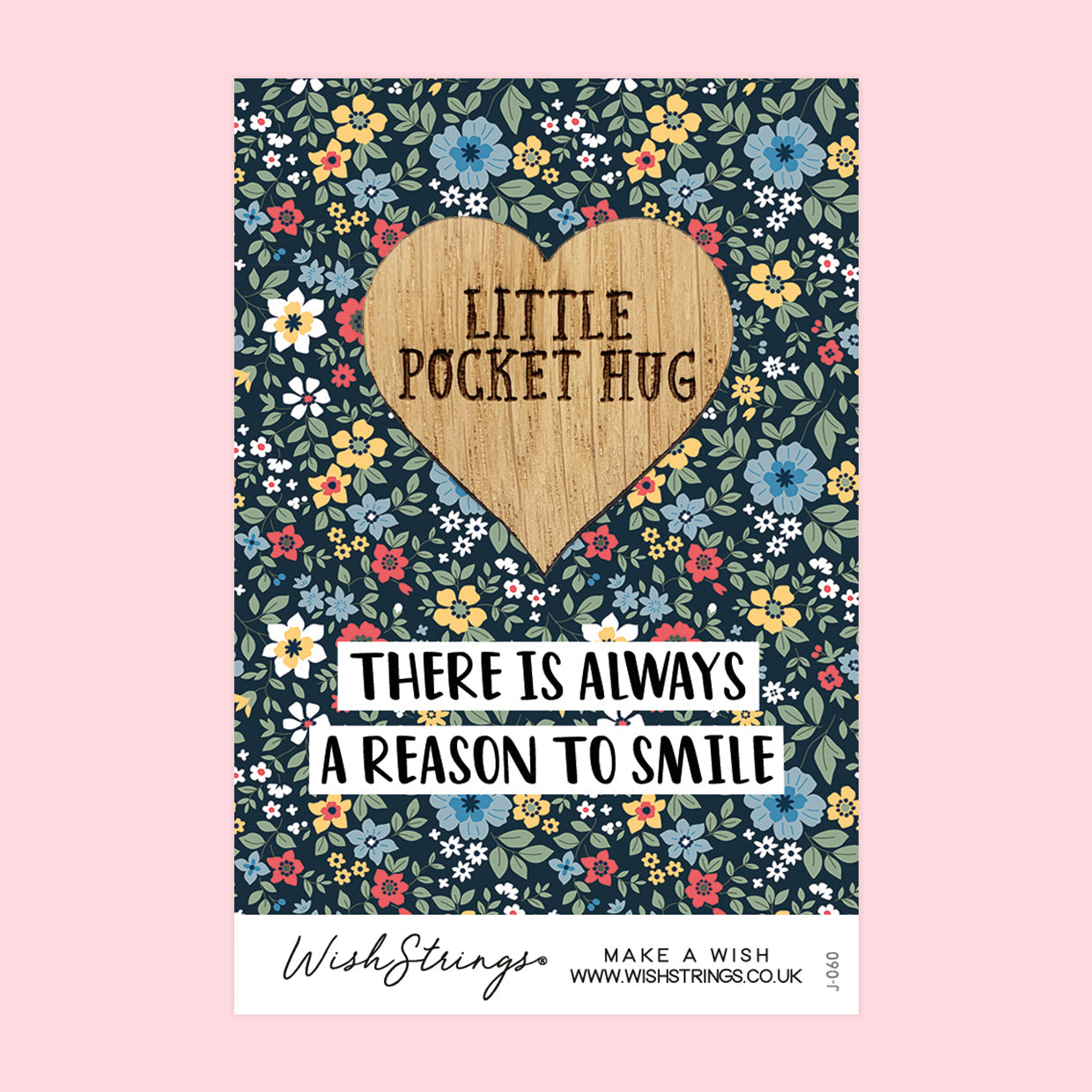 WishStrings Pocket Hug – There is Always a Reason to Smile | Thoughtful Token of Positivity | Thinking of You Gift | Cheer Up Keepsake | Letterbox Hug