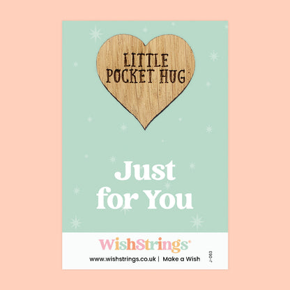 WishStrings Pocket Hug – Just For You | Thoughtful Gift Token | Hug From Afar | Friendship Keepsake | Thinking of You Letterbox Gift