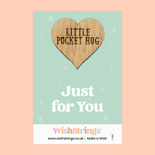 WishStrings Pocket Hug – Just For You | Thoughtful Gift Token | Hug From Afar | Friendship Keepsake | Thinking of You Letterbox Gift