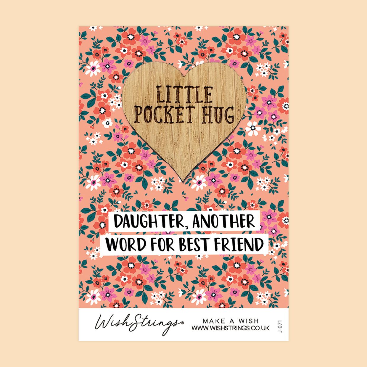 Pocket Hug - Daughter, Another Word for Best Friend | Thoughtful Gift from Mum or Dad | Keepsake Token for Sending Hugs to a Special Daughter