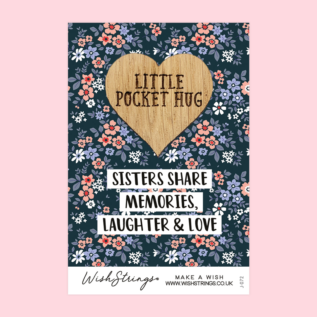 Pocket Hug – Sisters Share Memories, Laughter & Love | Thoughtful Gift for Sisterhood | Keepsake Token for Friendship, Support & Family Connection