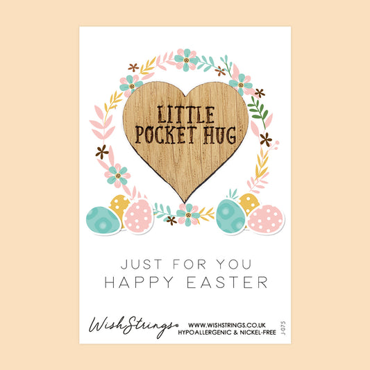 Pocket Hug – Just for You, Happy Easter | Thoughtful Springtime Gift | Keepsake Token for Sending Love, Hugs & Easter Wishes