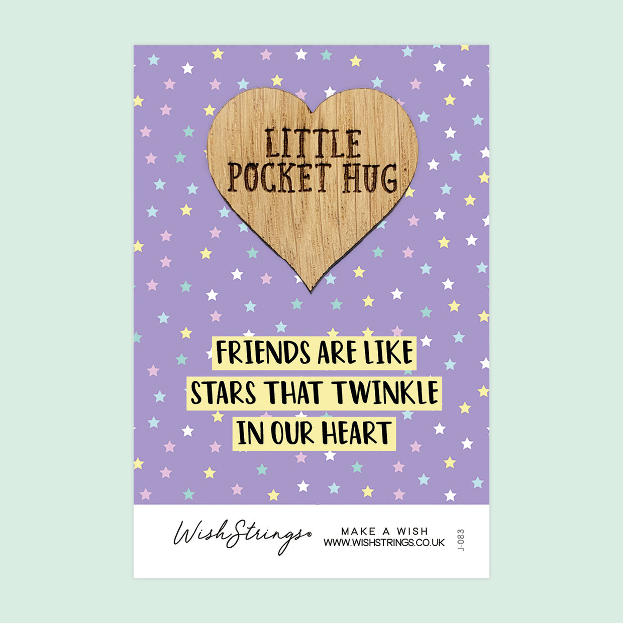 Pocket Hug - Good Friends Are Like Stars That Twinkle | Thoughtful Long Distance Gift | Keepsake Token for Sending Hugs to a Special Friend