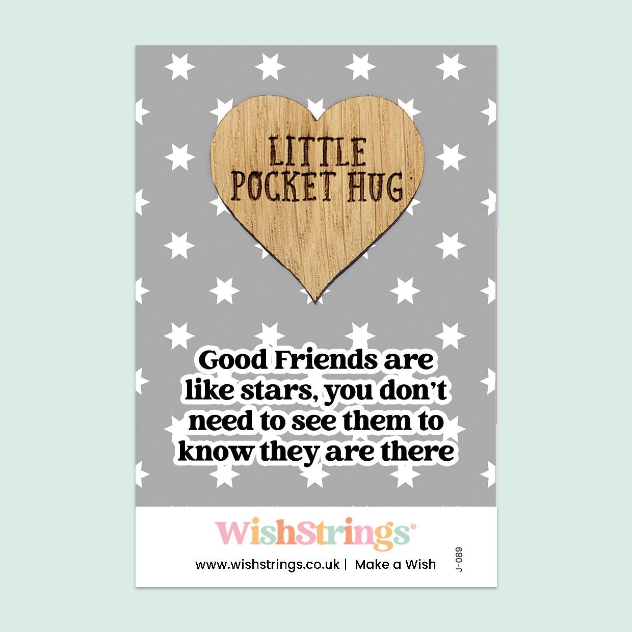 Pocket Hug - Good Friends Are Like Stars | Thoughtful Friendship & Thank You Gift | Keepsake Token for Sending Hugs to a Special Friend