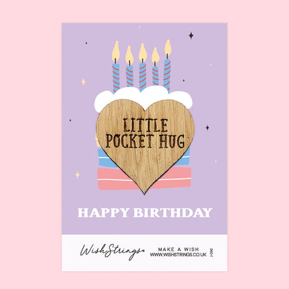Pocket Hug - Happy Birthday | Thoughtful Gift for Celebration & Joy | Keepsake Token for Sending Hugs & Birthday Wishes from Afar