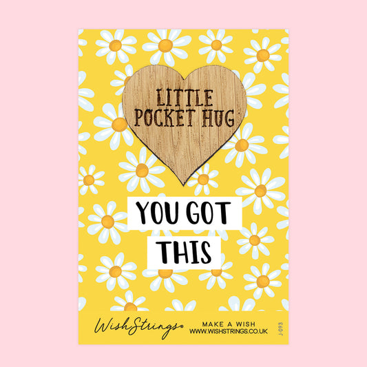 Pocket Hug - You Got This | Motivational Gift for Positivity & Success | Keepsake Token for Sending Hugs, Good Luck & Encouragement