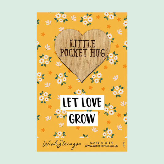Pocket Hug - Let Love Grow | Self-Care & Positivity Gift | Keepsake Token for Sending Hugs, Personal Growth & Encouragement