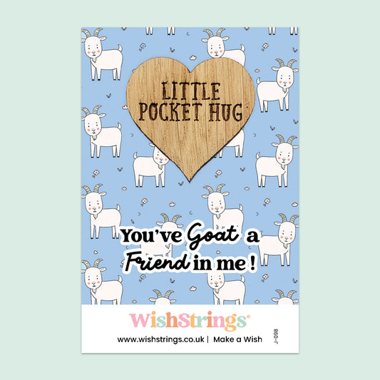 Pocket Hug – You’ve Goat a Friend in Me | Funny Farmyard Gift for Friendship | Keepsake Token to Show You Care