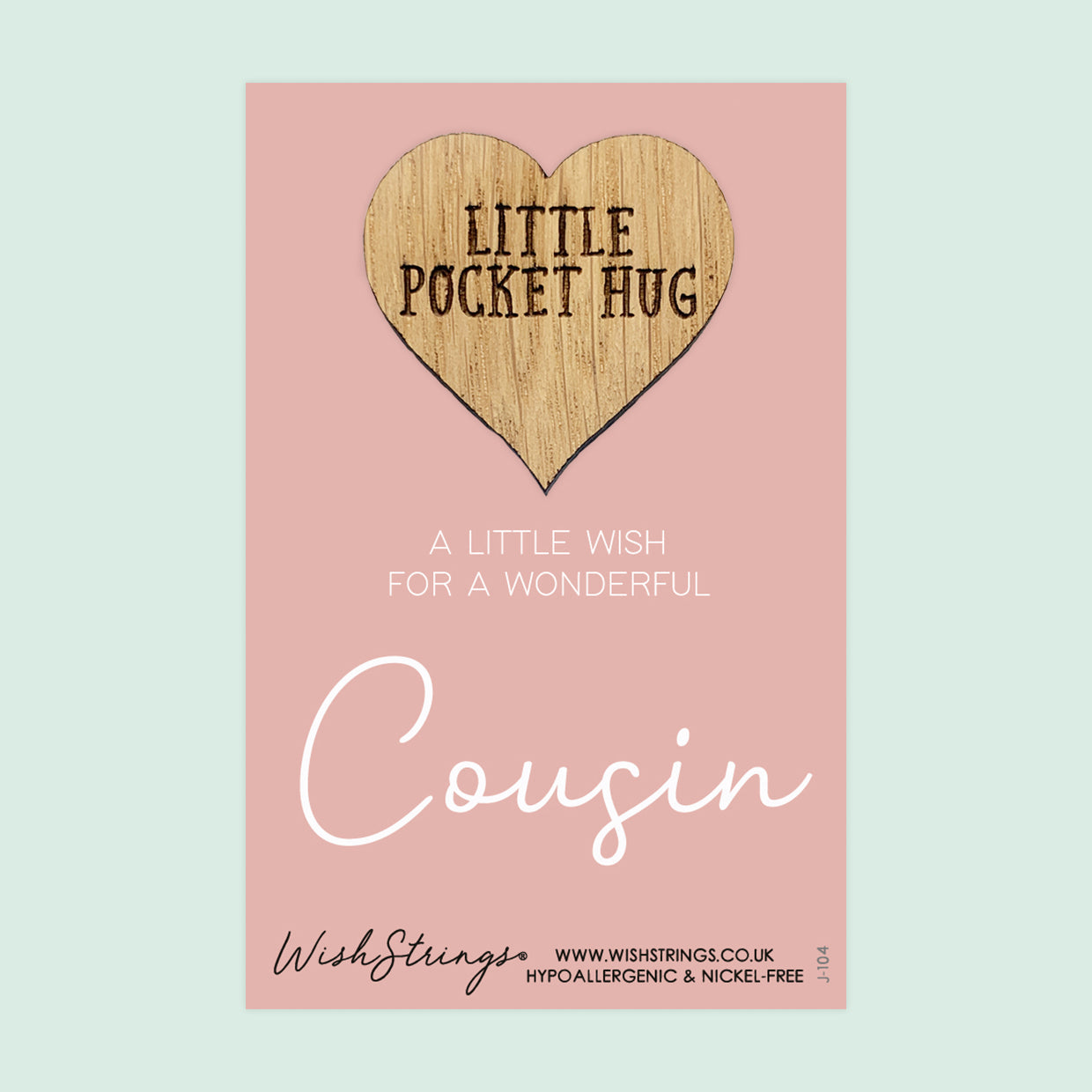 Pocket Hug - Cousin | Thoughtful Gift for Birthday & Special Bond | Keepsake Token for Sending Hugs, Thinking of You & With Love