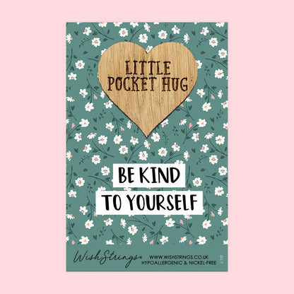 Pocket Hug - Be Kind to Yourself | Floral Self-Care Gift | Keepsake Token for Support, Positivity & Thinking of You