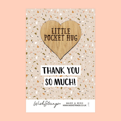 Pocket Hug - Thank You So Much | Thoughtful Appreciation Gift | Keepsake Token for Sending Hugs & Expressing Gratitude