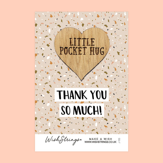 Pocket Hug - Thank You So Much | Thoughtful Appreciation Gift | Keepsake Token for Sending Hugs & Expressing Gratitude