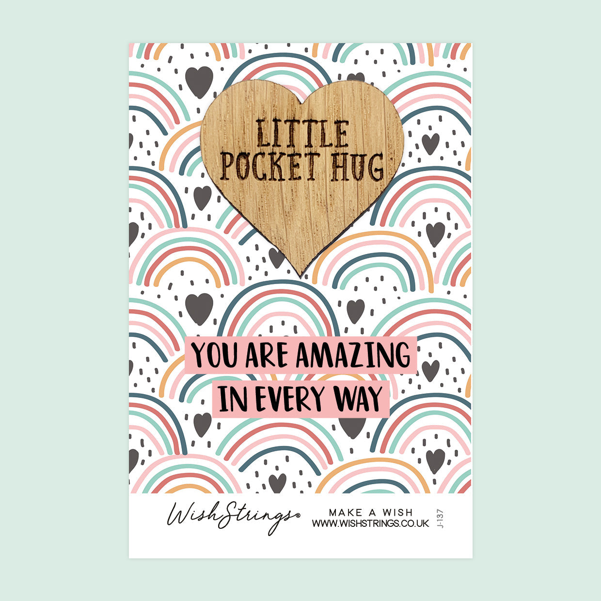 Pocket Hug - You Are Amazing in Every Way | Keepsake Token for Sending Hugs, Thank You & Appreciation