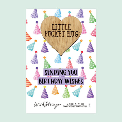 Pocket Hug - Sending You Birthday Wishes | Thoughtful Birthday Gift & Celebration | Keepsake Token for Sending Hugs & Special Birthday Cheer