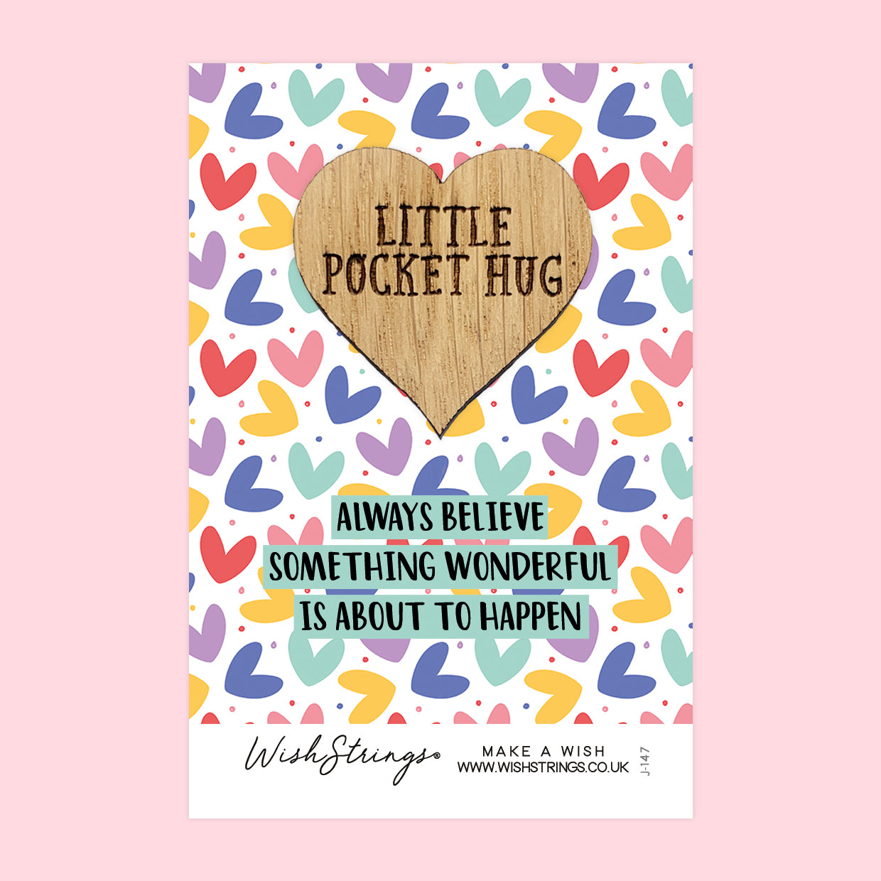 Pocket Hug - Always Believe Something Wonderful is About to Happen | Keepsake Token for Sending Hugs, Support & Positivity