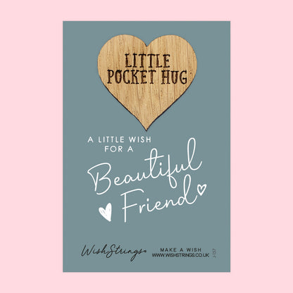 Pocket Hug - For a Beautiful Friend | Thoughtful Friendship Gift | Keepsake Token for Sending a Hug, Support & Thinking of You