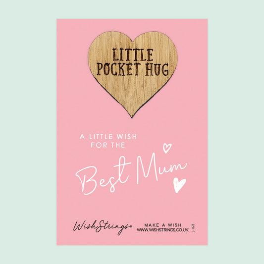 Pocket Hug - Best Mum | Thoughtful Gift from Kids with Love | Keepsake Token for Sending Hugs & Appreciation to Mum